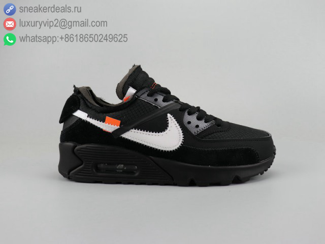 OFF-WHITE X NIKE AIR MAX 90 BLACK UNISEX RUNNING SHOES